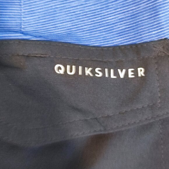 Quiksilver board short men's size 29 blue white stripes Dryflight - Picture 12 of 16